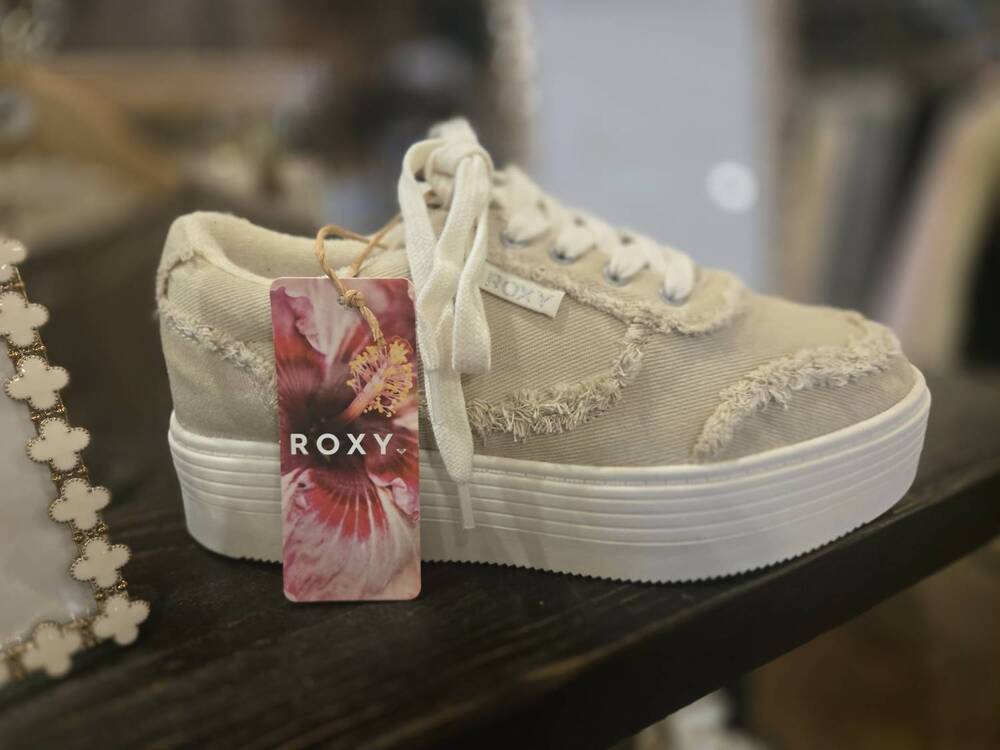 NEW ROXY women's sheilahh 2.0 frey sneaker in natural - Picture 2 of 3